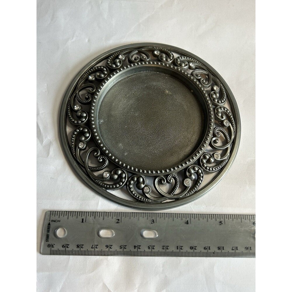 Vintage  Round Pillar Candle Pedestal Holder